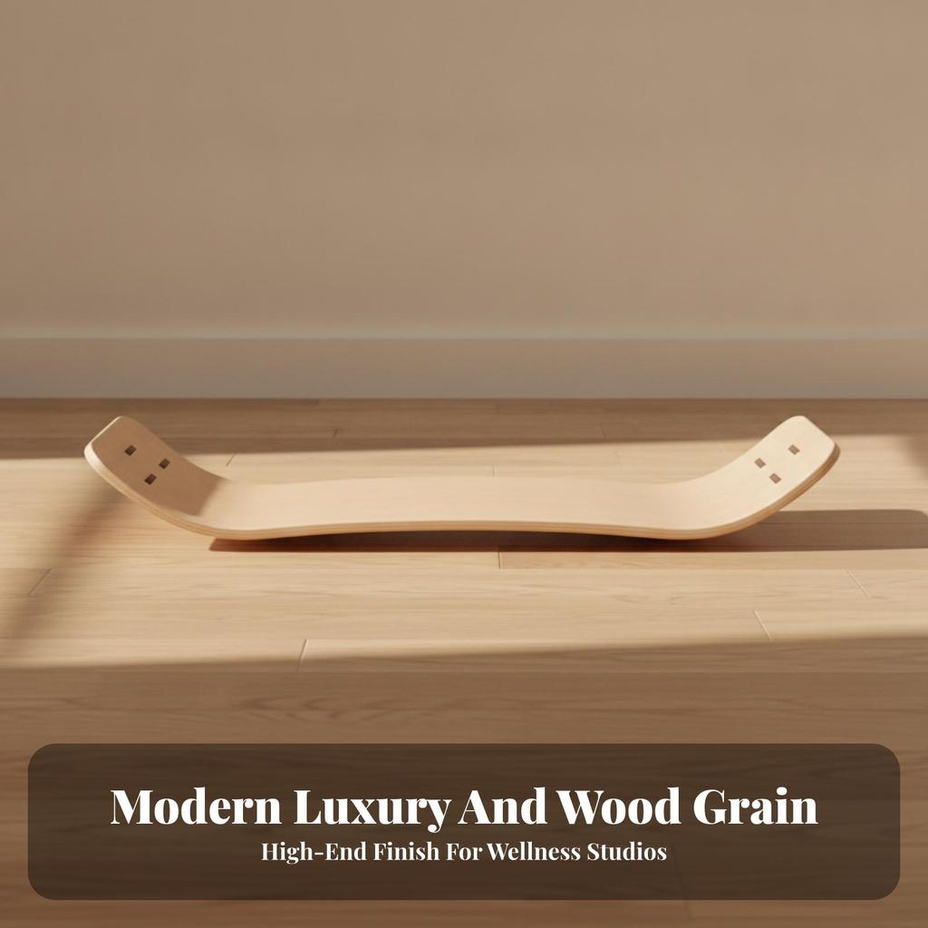 Wooden Balance Board Natural Curved Robust for Pilates Training