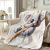 VIKAMA Adorable Koala Flannel Blanket Modern Style Soft Comfort Office Air-Conditioned Blanket Four-Season Use Home Decor