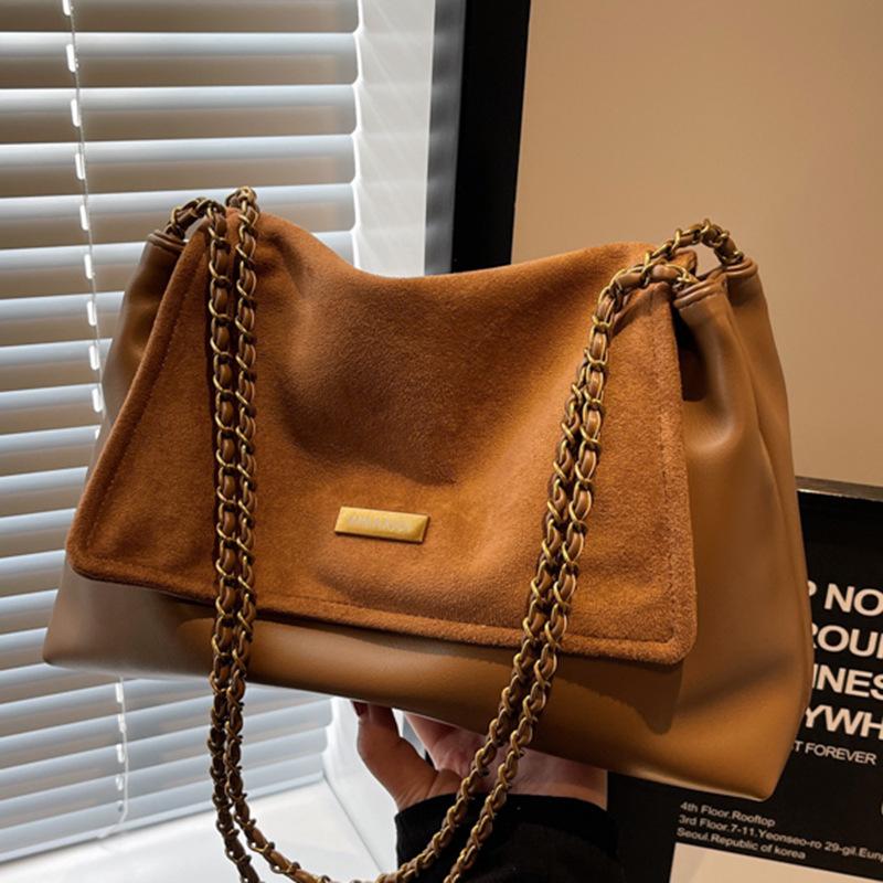 Large-capacity Bag Women's 2025 Autumn New Fashion Niche Women's Bag Texture Chain Shoulder Bag Crossbody Tote Bag