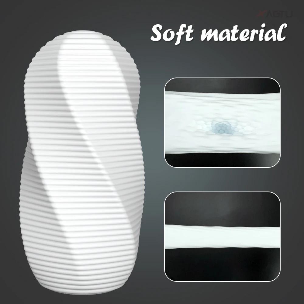 Soft Silicone Male Masturbator Cup Stretchable Masturbation Tools for Men Pocket Pussy Waterproof Sex Toys for Men Adult Goods