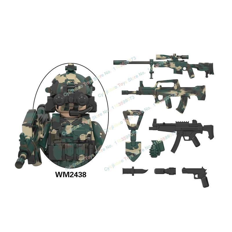 Figurine de acțiune cu mini cărămizi Forțele Speciale Navy Seals Soldați Moderni KSK SSO Blocuri de Construcție Jucării pentru Copii WM6147