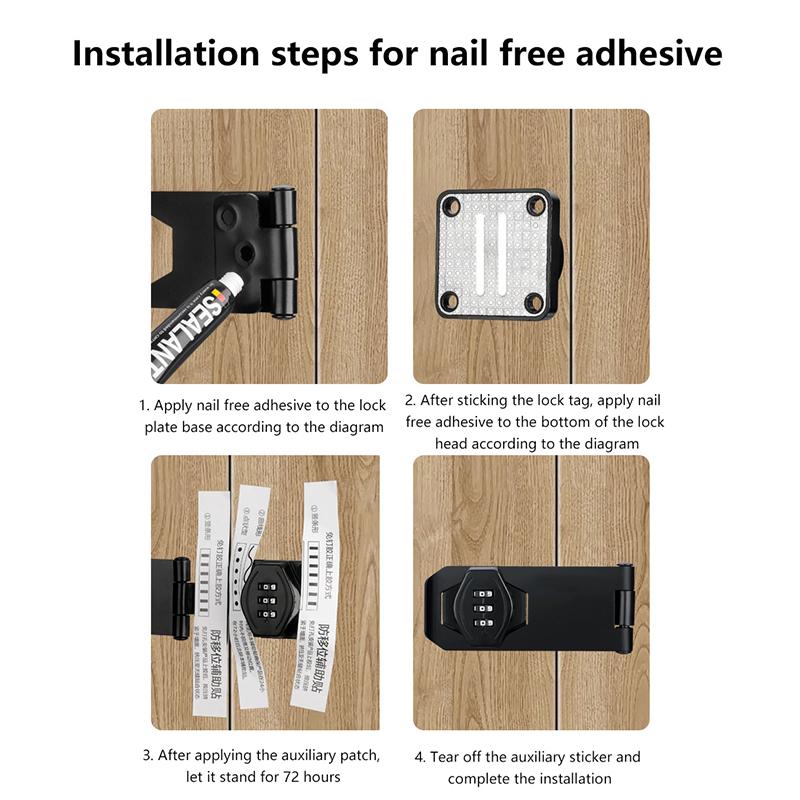 3-Digit Combination Lock Easy To Install Zinc Alloy Password Drawer Locks Mechanical Dial Cabinet Security Cam Lock Refrigerator