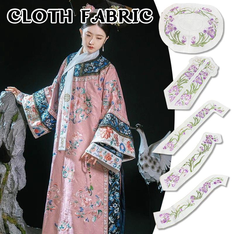 1 Stück Stickerei-Aufnäher im chinesischen Stil Qipao Hanfu Kantenrock Kopfaufnäher DIY Robe Kleid Applikation Dekor Nähzubehör