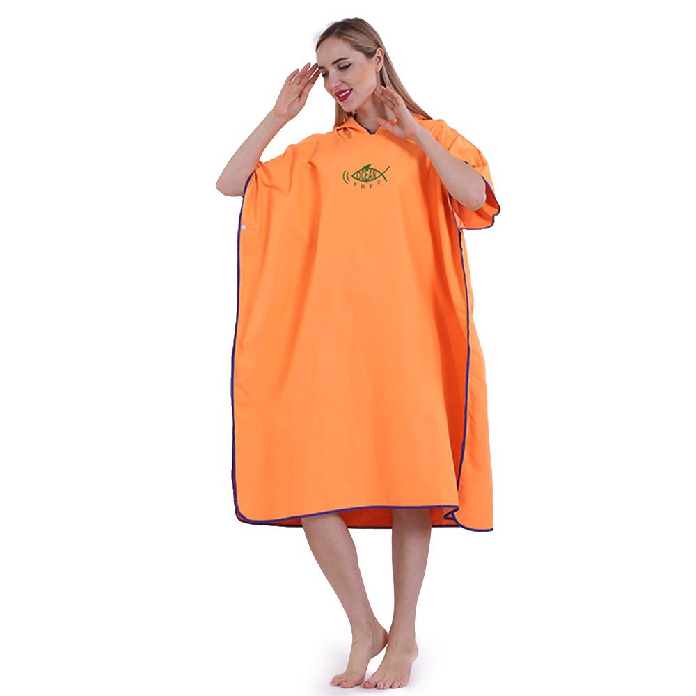 New Surf Poncho Changing Towel Quick Dry Robe Hood Microfiber Beach Blanket Bath Towel Swimming Wetsuit Beach Poncho for Adults