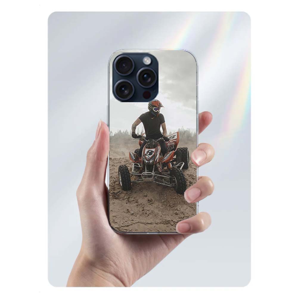 

Четырехколесный мотоцикл Внедорожное путешествие Прозрачный чехол для телефона Для Iphone 17 Air 16 Pro Max 15 Pro 14 Plus 17E 16E 11 13 12 Mini Cove iPhone 16