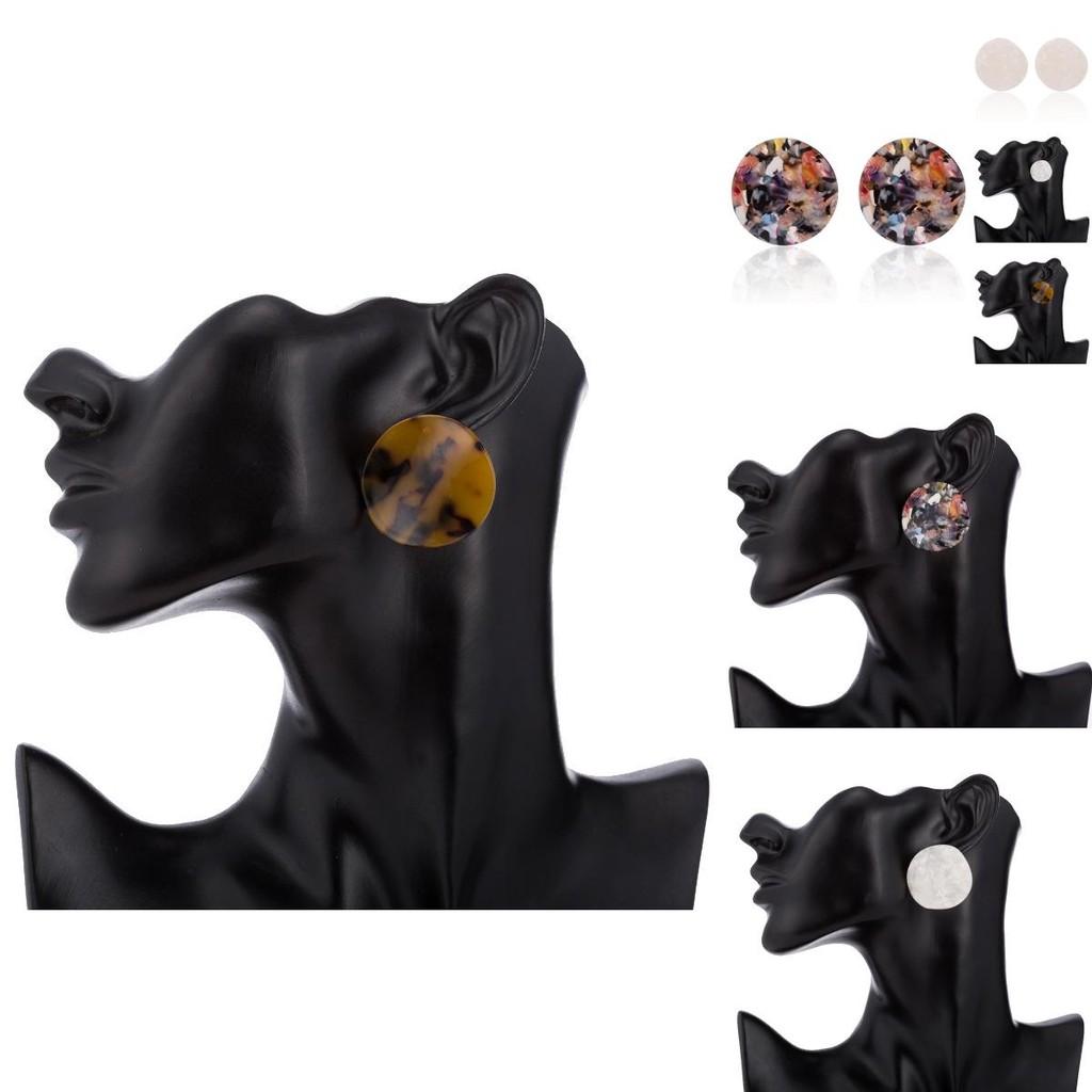 Modern Alloy Resin Earrings Unique Geometric Shapes Perfect For Gifting