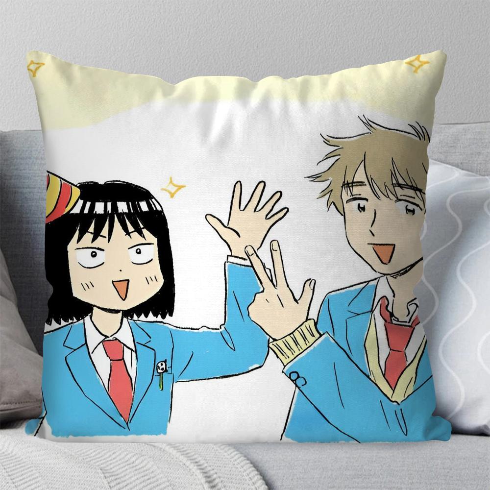 

Skip And Loafer Youth Campus Animation Pillow Case Square Pillow Bedroom Sofa Leisure Comfort Living Room Home Decoration 40X40 16x16Inch