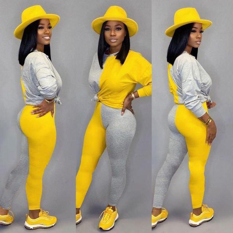 

Топы и длинные брюки Спортивный костюм Спортивный костюм Спортивная одежда Толстовка Yellow L