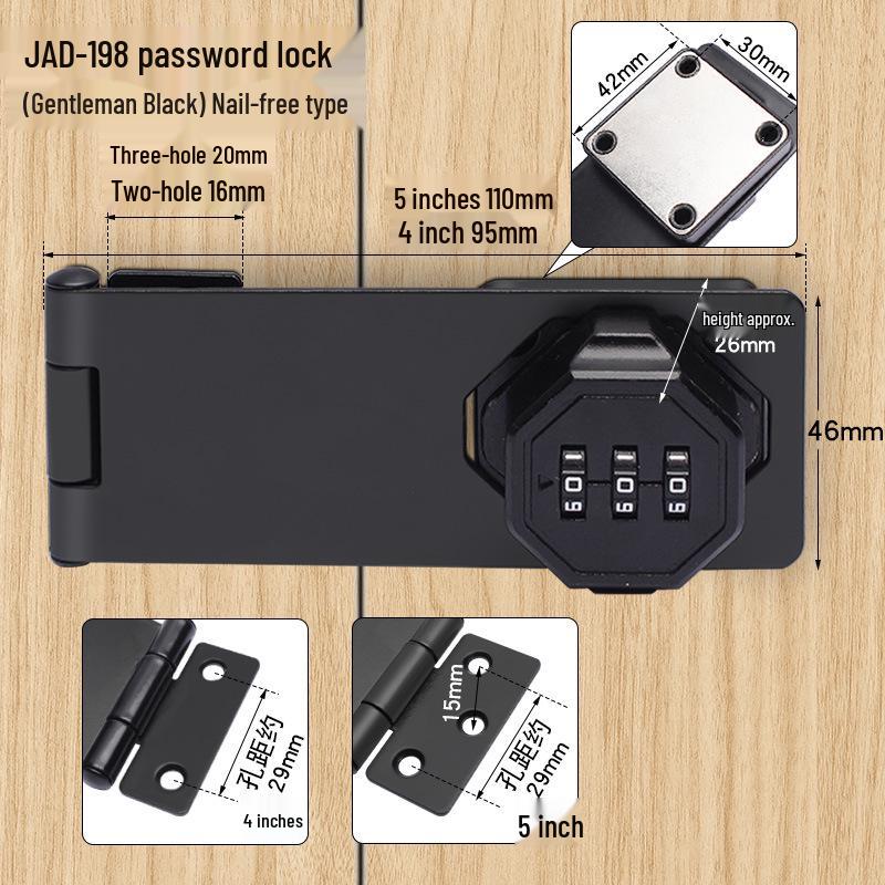 Three-Digit Multi-Purpose Mechanical Password Lock for Cabinets and Drawers