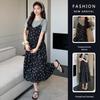 2026 Summer Korean Style Maternity Cotton & Chiffon Two-Piece T-shirt Dress