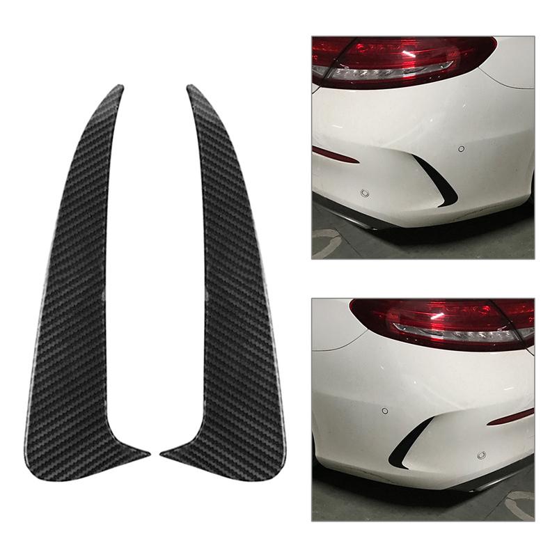 2PCS/Set Car Rear Bumper Canard Air Knife Vent Splitter Trim Decorative ABS For Mercedes Benz C-Class Coupe C205 2015-