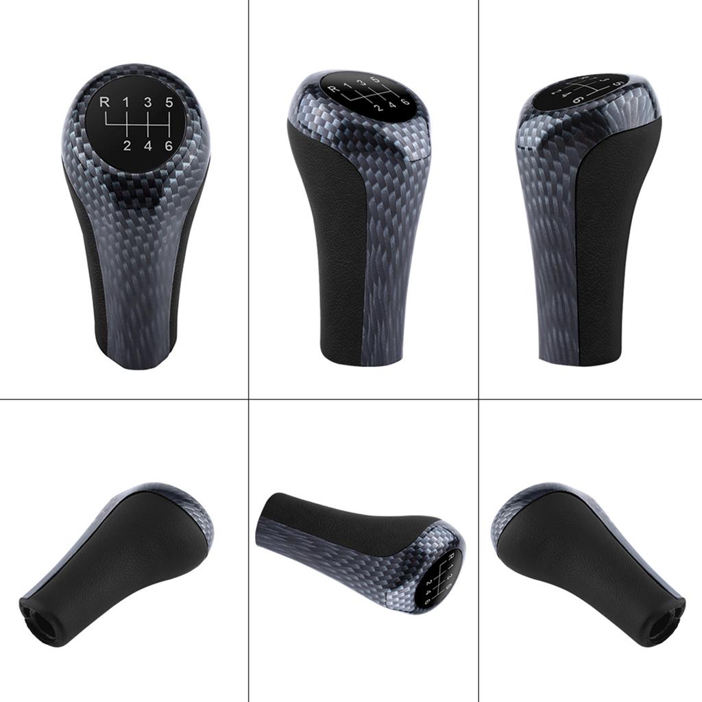 6 Speed Car Gear Shift Knob Stick Head For E90 E91 E92 X1 X3 X5 Carbon Fiber Color