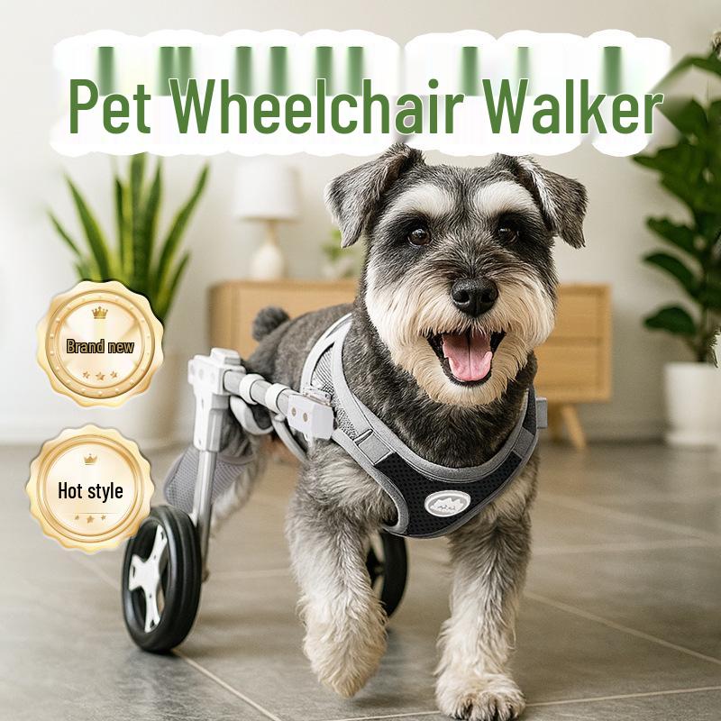 New Lightweight Adjustable Pet Wheelchair for Dogs and Cats - Hind Limb Support Upgrade