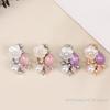 10Pcs Five-Petal Flowe Rhinestone Pearl Flatback Buttons Wedding Decoration DIY Clothing Scrapbooking Crafts Accessories