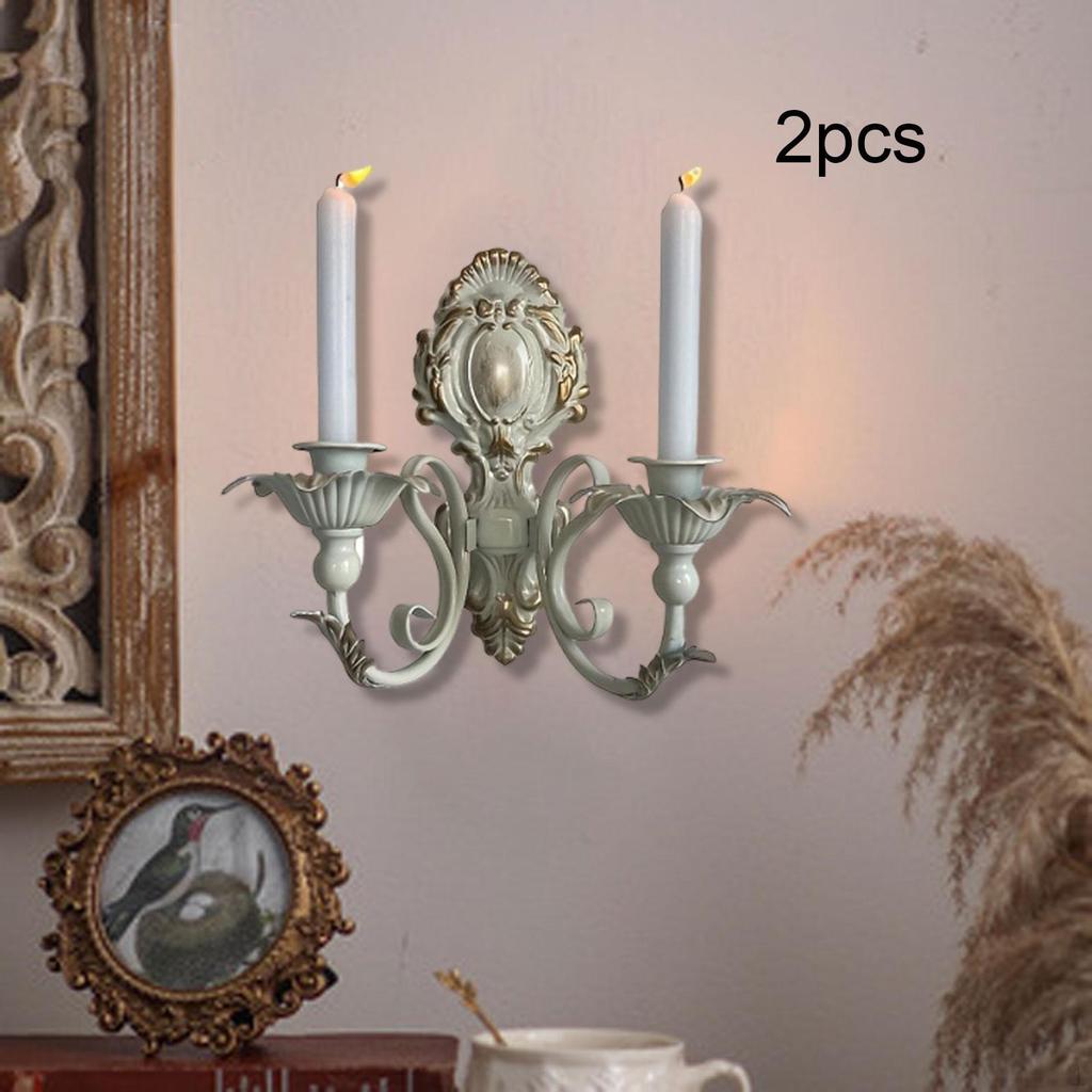 Candle Sconce Candelabra Retro Design Decorative Wall Holder Candlestick for Living