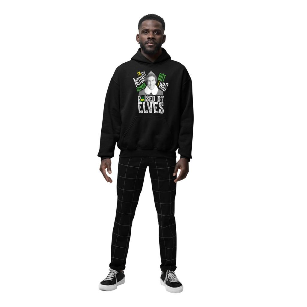 Elf Unisex Adult IÂ´m Actually Human Graphic Hoodie