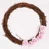 Natural Grapevine Wreath 30cm Rattan Twig Vine Branch Hoop for DIY Christmas Craft Decorative Vine Branch Garland