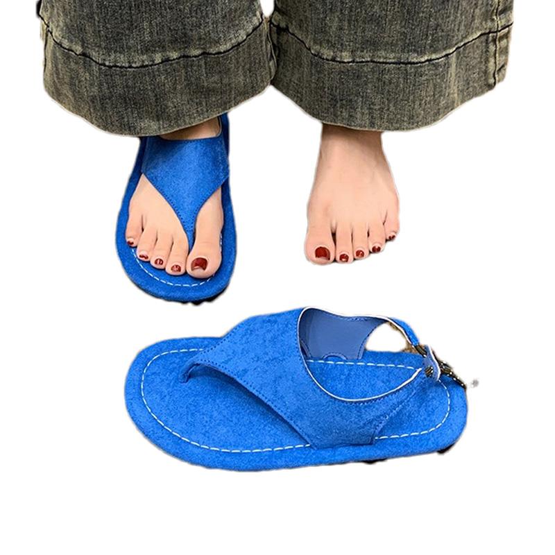 Fashion Women's Flats Sandals Designer Casual Soft Shoes Fashion Clip Toe Slippers Summer 2025 New Flip Flops Beach Sandalias De Mujer