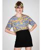 GREEDILOUS Checkerboard Chain Shorts Sleeve Shirt