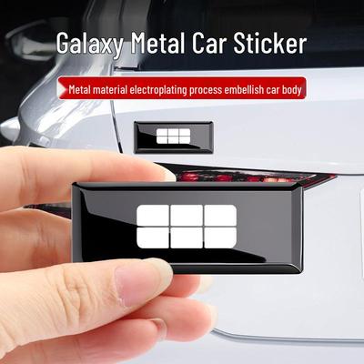 Compatible avec Galaxy E5/L6/L7: Star Wish Shine 8 Vaisseau Spatial 7emi Voiture Emblème Métallique Autocollant Décoratif