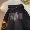Men's Heavy Foam Fleece Hoodie: New Loose-Fit Trendy Sweatshirt for Fall/Winter.