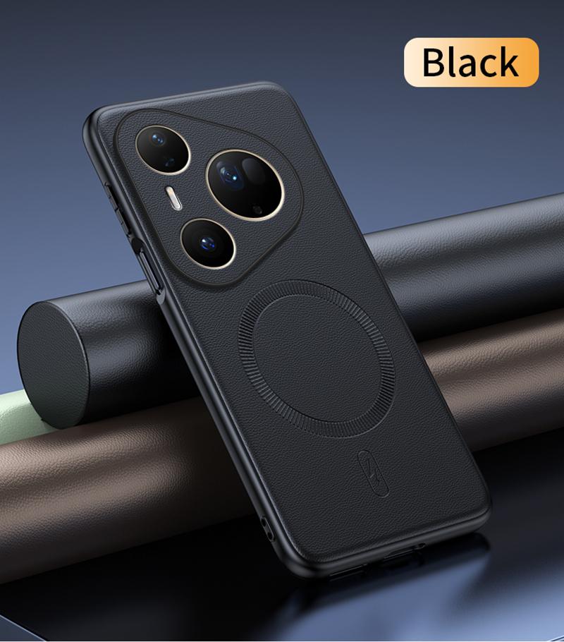 For Huawei Pura 80 Ultra Case Magnetic Leather Shield Cover High Quality Anti-Fingerprint Non-Slip PC+TPU