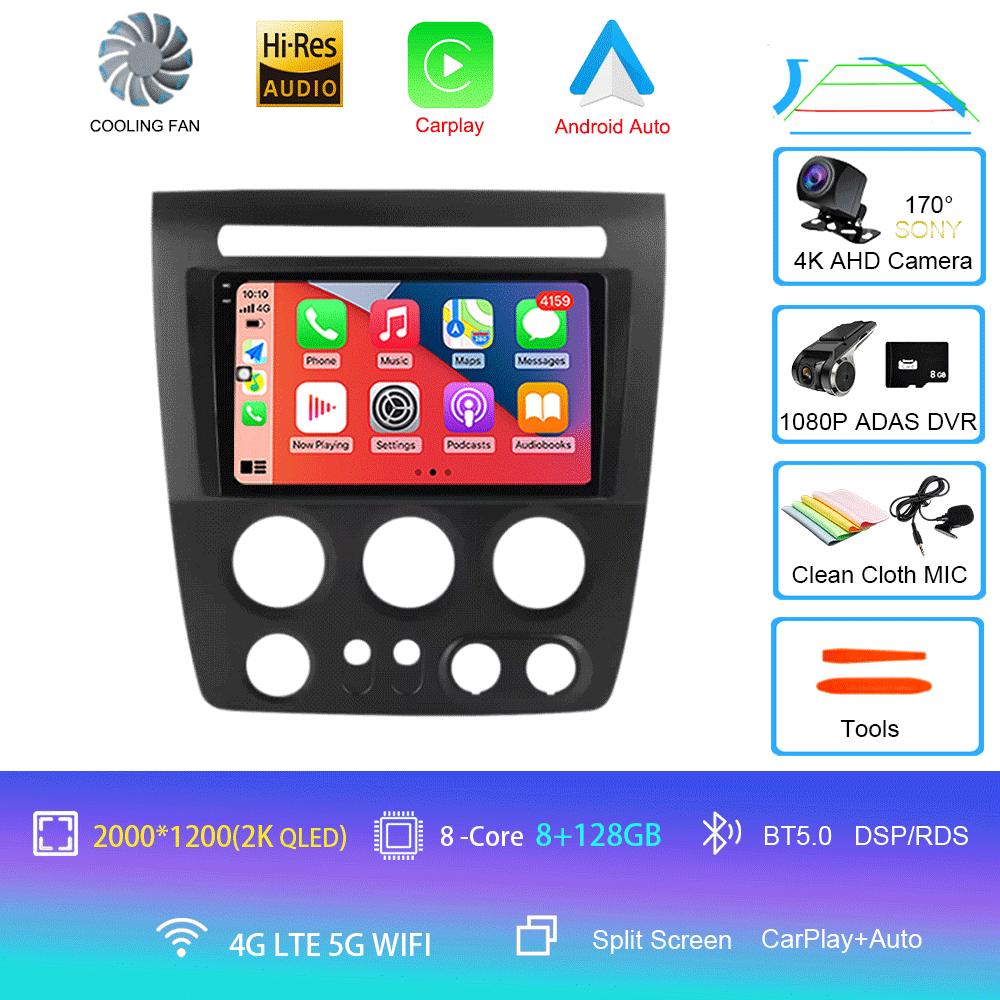 Android 14 Car Radio Multimedia Player For Hummer H3 1 2005 - 2010 2 Din Navigation Carplay Autoradio Stereo WIFI DSP QLED Sreen