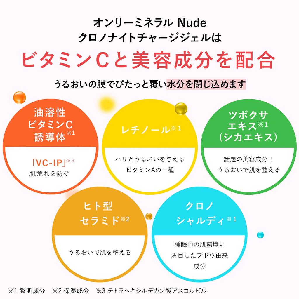 ONLY MINERALS Nude Chrono Night Charge Gel Cream 50g (x 1)