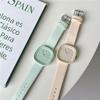 Creative Fashionable Macaron Color Square Watch Multicolored PU Watchband Quartz Watch Women Casual Watch