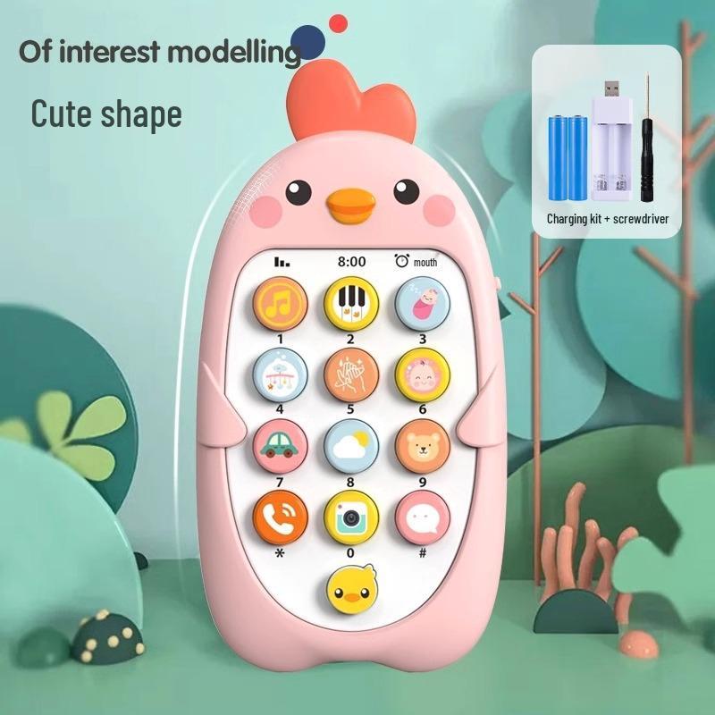 Baby's 2025 Model Toy Phone: Safe, Bite-Friendly, Educational Sound & Music Simulation for Toddlers