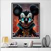 Disney Diamond Painting Dark Style Mickey Mouse Trendy Art Painting, Cartoon 5D Diamond Cross Stitch Mosaic Home Decor Gift
