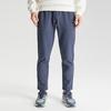 Li Ning Solid Color Flat Crotch Woven Fleece Sports Knitted Pants Men pants Blue AYKQ703-3