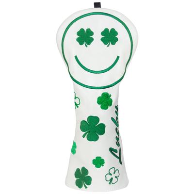 CRAFTSMAN Driver Head Cover Single Driver Cover Golf 460CC Compatible Elastic Cute Clover Smile