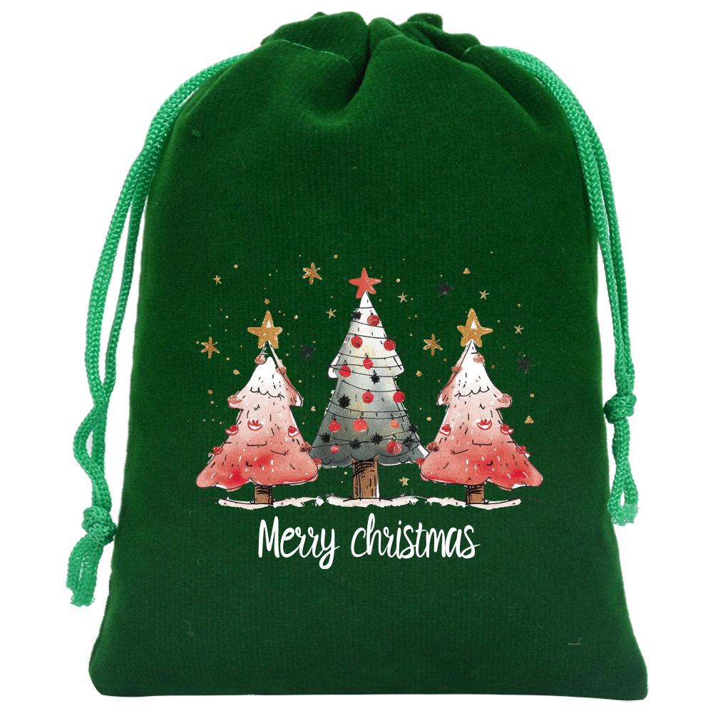 8pcs Christmas Velvet Bags Drawstring Bags Gift Bags Christmas Candy Bags Drawstring Drawstring Bags