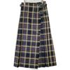 O’Neil of Dublin IR-015 Brown X Black Check Wool Wrap Skirt Skirt US8 Brown / BlackUsed