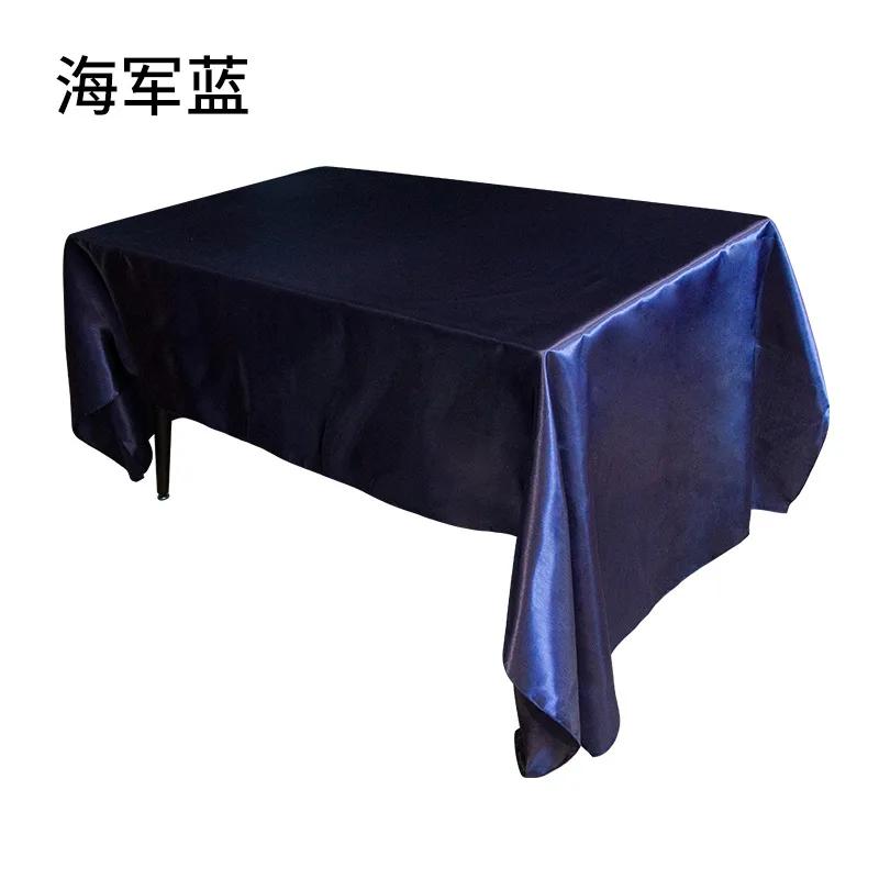 Tin Satin Square Tablecloth Wedding Banquet Decoration Silk Satin Wedding Restaurant Table Decoration Tablecloth