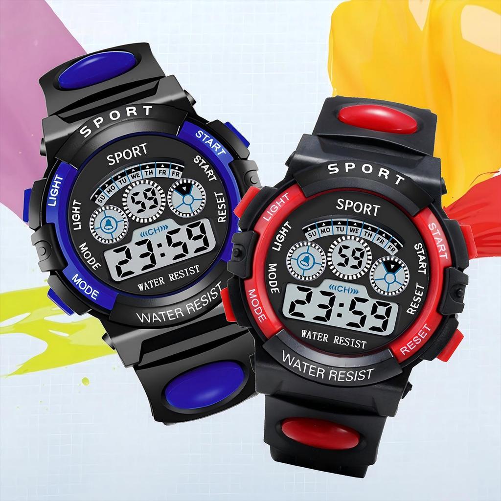 Kids' Waterproof Luminous Sports Watch with Alarm & Timer - Unisex Fashion