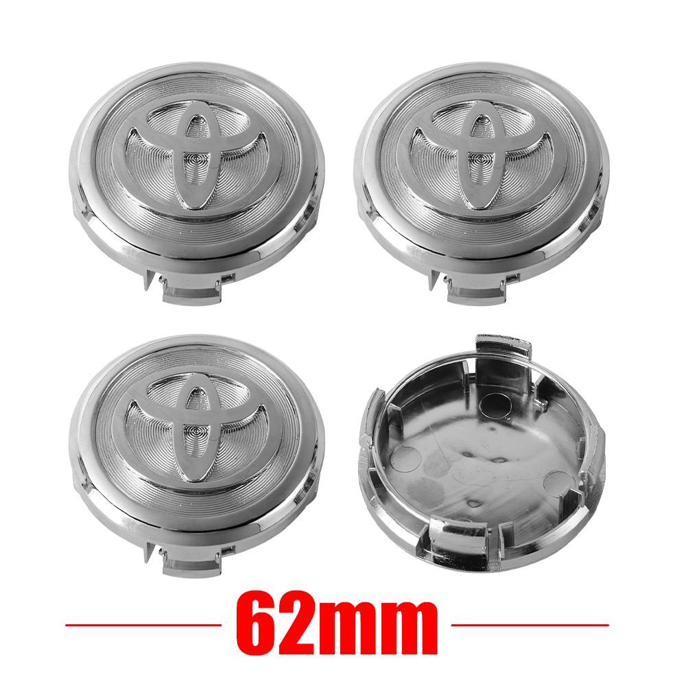 Pokličky kol 56/62 mm Dekorativní znak na střed kola auta Pokličky kol pro Toyota C-hr Rav4 Mirai Hilux Avensis Prius Auris Coro