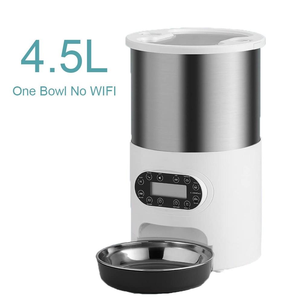 Chytrý Automatický Wifi Podavač pro Domácí Zvířata Kočka Pes & Králík Dávkovač Krmiva Velká Kapacita Nerezová Miska na Krmivo