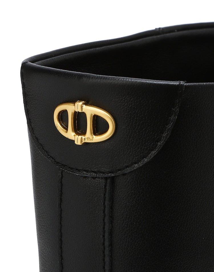 Athe Vanessabruno Black Double A Mid-Calf Boots (Real Leather) Aaso6E600Bk