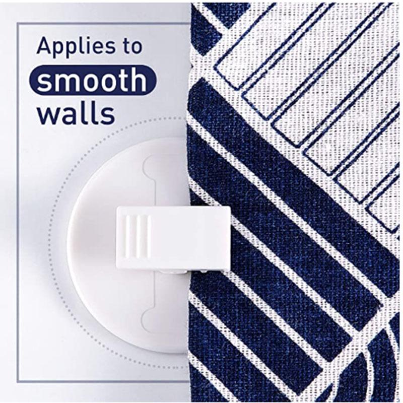 Windproof Self-Adhesive Shower Curtain Wall Clips with No-Trace Splash Guard