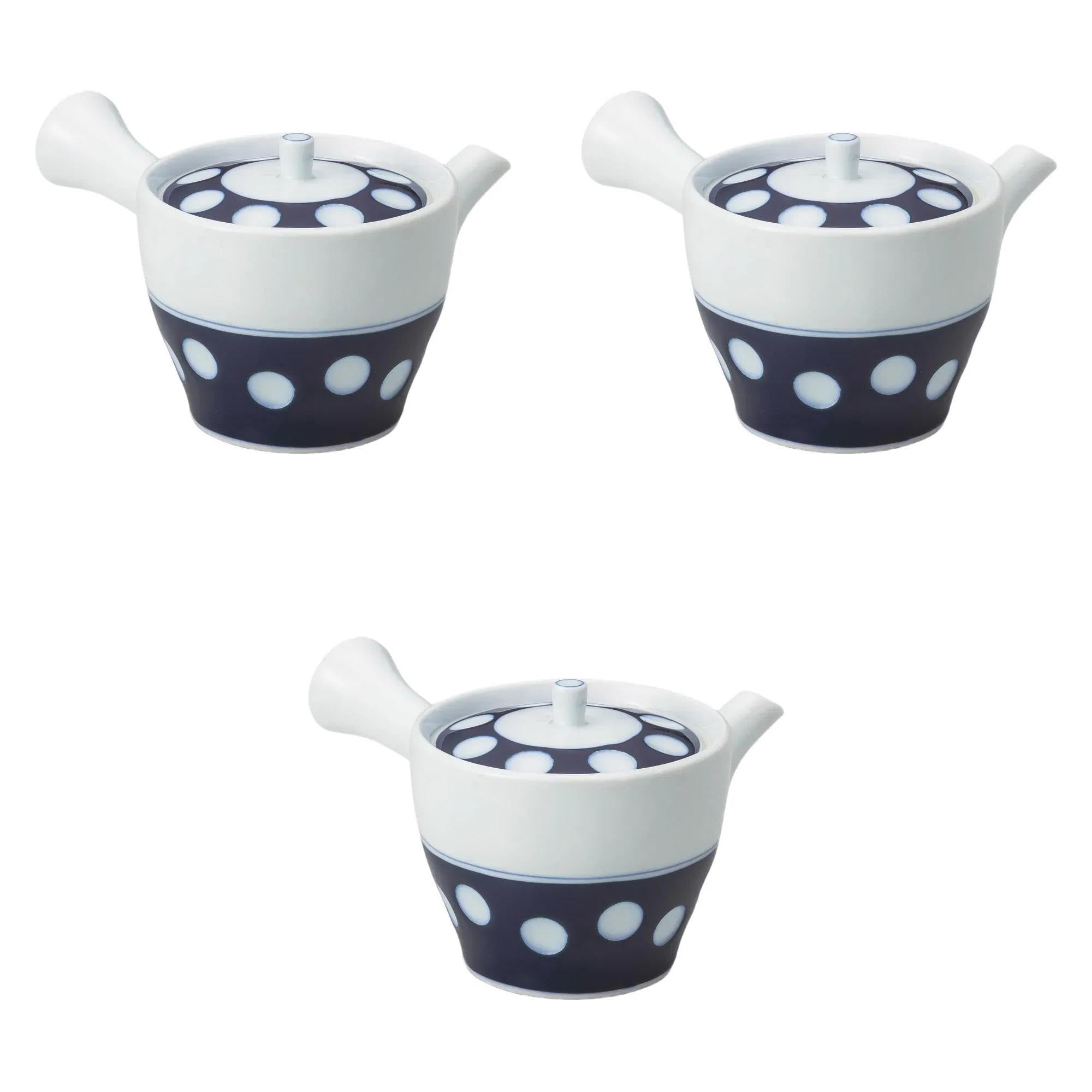 

Set of 3 Polka Dot Medium Teapots Arita Ware Teapots Arita Ware Setomonohonpo [10×9cm (270cc)]