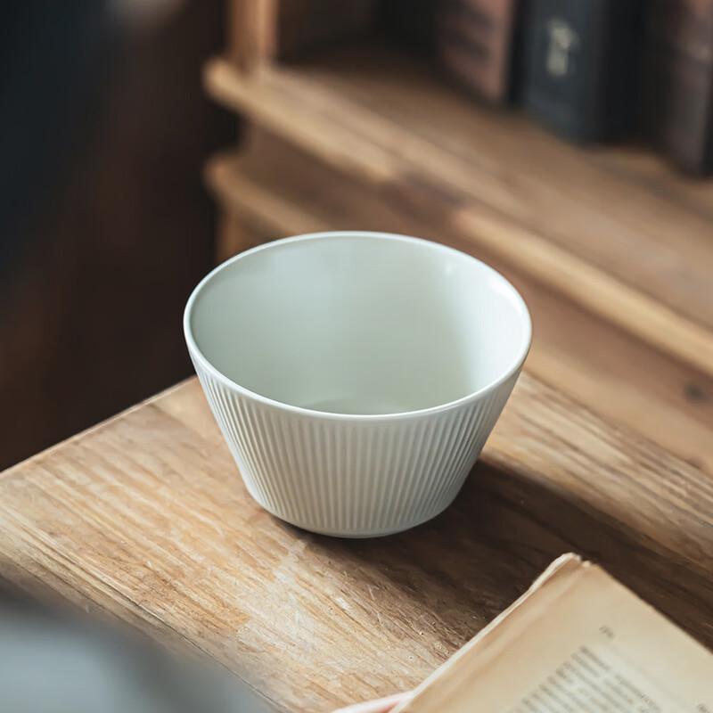 Striped Ceramic Rice Bowl