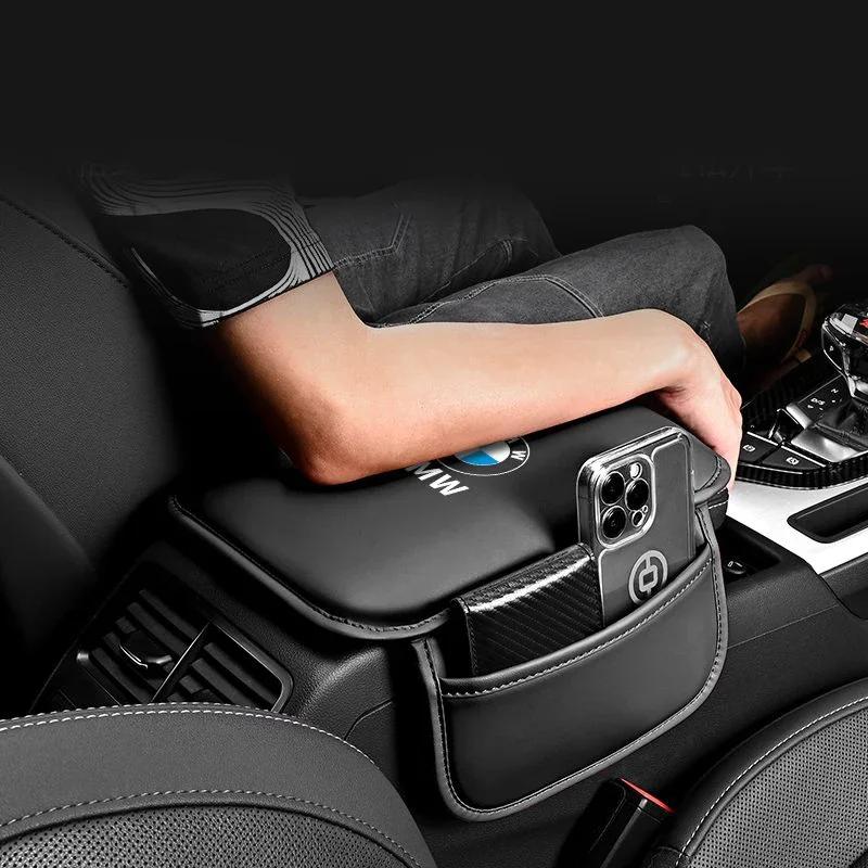 Car Armrest Box Pad Leather Auto Armrest Mat Car Accessories For BMW E63 E70 E88 E90 E92 E93 E39 E46 E60 X3 X4 X5 X6 OK1