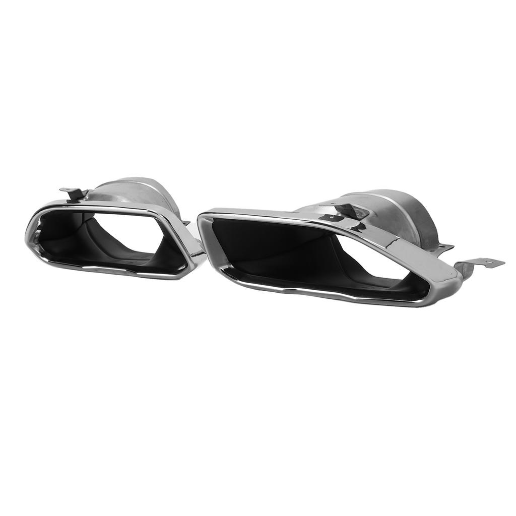 Exhaust Muffler Tips Set End Pipe Trim Replacement for 3 Series G20 G21 M Sport M340 2019‑2021Chrome Silver