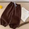 Kids Solid Embroidered Joggers Spring Autumn Boys Girls Korean Casual Sweatpants