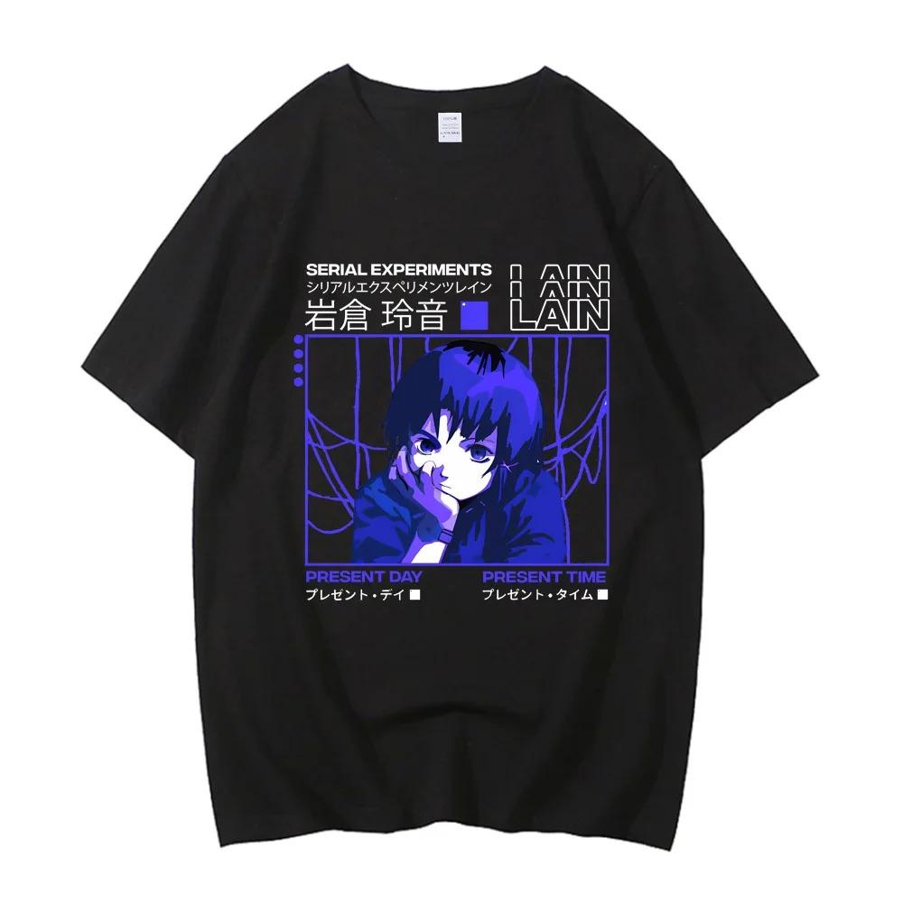 Serial Experiments Lain Lain Iwakura Vintage Washed Oversized T-Shirt | Cyberpunk Anime Streetwear T-Shirt