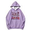 Felpa con cappuccio casual unisex stampata a maniche lunghe con tasche per uomo e donna