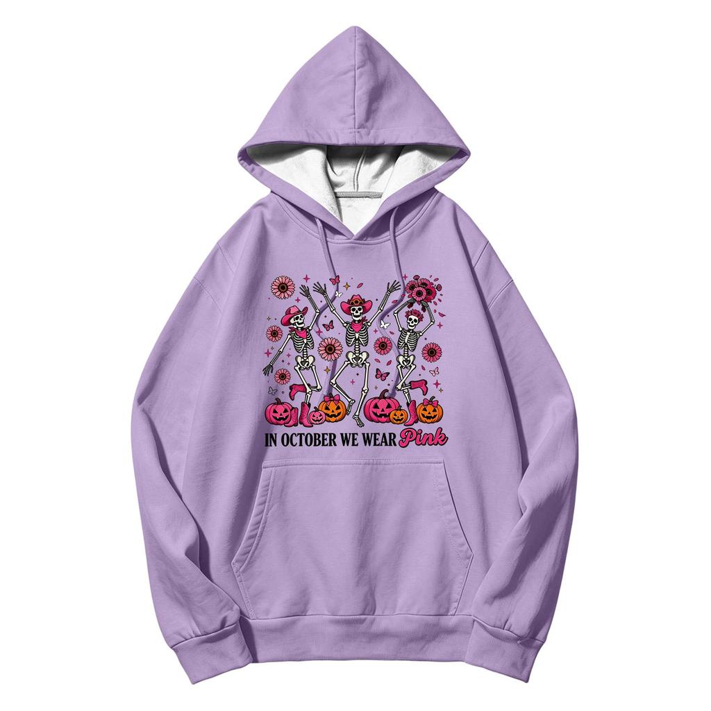 Felpa con cappuccio casual unisex stampata a maniche lunghe con tasche per uomo e donna
