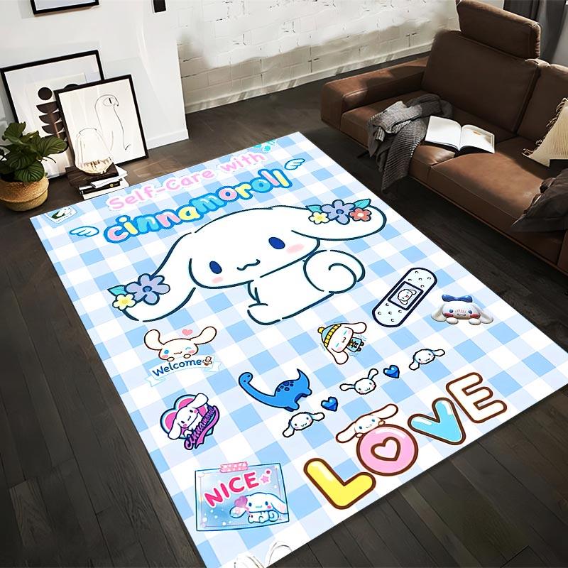 

Cartoon Cinnamoroll Self-Care Themed Carpet with Cute Floral Pattern Design Suitable for use as an anti-slip1 for1room and bedroom sofas 40x60cm( 15x23in )